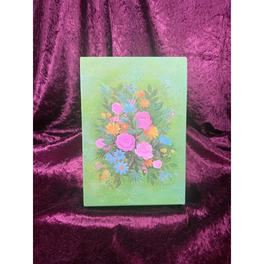 Vintage Floral Stationery Writing Set - Hallmark Boxed Letter Paper & Envelopes